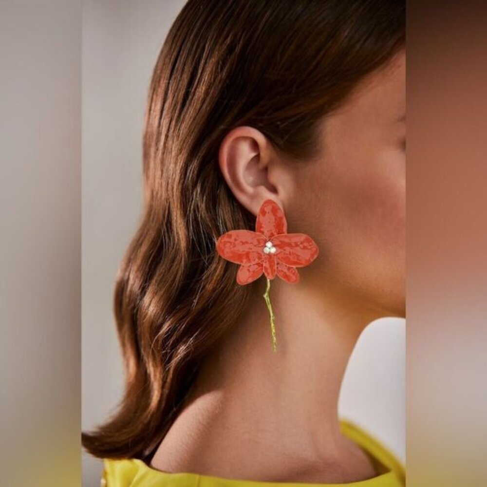 Statement flower Earrings N1408